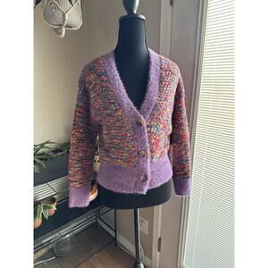NWT Hazel Moon Button Up Sweater Vest *1 Piece Only* Long Sleeve Purple XS